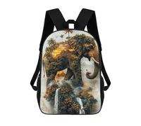 sinyumoney Elephants Sacred Domain Zaino Scolastico Alla Moda Per Studenti, Adatto A Ragazzi E Ragazze, Ideale Per Viaggi All'aperto E Attività Ricreative. 17inch