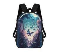 sinyumoney Enchanted Butterfly Garden Zaini Per Bambini Zaino Scolastico Borsa Scolastica Stampata in 3D Borsa Scolastica Per Ragazzi Studenti Delle Scuole Elementari E Medie 17inch