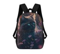 sinyumoney Enchanted Forest Cat -8 Zaino, Borsa Scolastica Stampata in 3D, Borsa Per Il Pranzo Scolastico, Zaino Da Viaggio, Zaino Per Amici, Zaino Scolastico Per Ragazze E Ragazzi 17inch