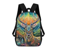 sinyumoney Enchanted Forest Deer -21 Zaino Scolastico Per Bambini Stampato in 3D, Zaini Da Viaggio Ad Alta Capacità, Borse Per Libri, Zaini Scolastici Per Bambini 17inch