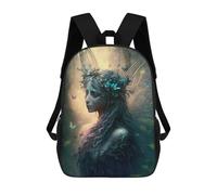 sinyumoney Enchanted Forest Fairy Zaino Scolastico Stampato in 3D, Borse Scolastiche Per Ragazzi E Ragazze, Zaino Per Laptop Per Bambini/studenti/adulti 17inch