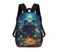 sinyumoney Enchanted Forest Frog Zaino Per Bambini Borsa Scolastica Per Ragazzi Cartone Animato Stampa 3D Borsa Scolastica Per Studenti Zaino Per Laptop Per Ragazzi E Ragazze 17inch