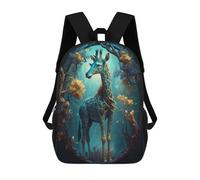 sinyumoney Enchanted Forest Giraffe Zaino Per Bambini, Zainetti 3D Per La Scuola, Zainetto Per Bambini, Zainetto Casual, Zaino Alla Moda 17inch