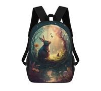sinyumoney Enchanted Forest Globe Zaino, Zaino Per Bambini, Borsa Scolastica Per Studenti, Zaino Per Libri, Borsa Scolastica Stampata in 3D Per Ragazzi E Ragazze 17inch