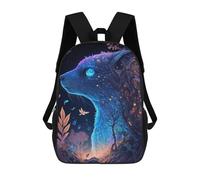 sinyumoney Enchanted Forest Guardian -2 Zaino Scolastico Per Bambini Stampato in 3D, Zaini Da Viaggio Ad Alta Capacità, Borse Per Libri, Zaini Scolastici Per Bambini 17inch