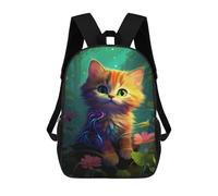 sinyumoney Enchanted Forest Kitten Zaino Scolastico Per Computer, Ideale Per Scuola/lavoro/viaggi - Perfetto Per Viaggi, Lavoro E Uso Quotidiano 17inch