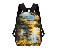 sinyumoney Enchanted Forest Landscape-2 Zaino Scolastico Per Bambini, Zaino Casual Da Viaggio Per Ragazzi E Ragazze, Zaino Da Giorno Di Grande Capacità 17inch