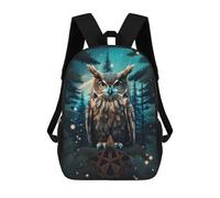 sinyumoney Enchanted Forest Owl -4 Zaino Scolastico Stampato in 3D, Borse Scolastiche Per Ragazzi E Ragazze, Zaino Per Laptop Per Bambini/studenti/adulti 17inch