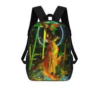 sinyumoney Enchanted Forest Rabbit Statue Zaini Stampati in 3D, Borsa Scolastica Casual Per Bambini, Borsa Scolastica Alla Moda Per Ragazzi, Studenti Delle Scuole Medie 17inch