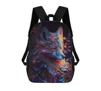 sinyumoney Enchanted Fox Portrait -2 Zaini Per Bambini, Zaini Scolastici Personalizzati 3D Per Ragazzi E Ragazze, Zaini Scolastici Grandi, Zaini Casual Da Giorno 17inch