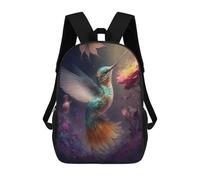 sinyumoney Enchanted Hummingbird Flight Zaino Per Bambini Zaino Divertente E Alla Moda Borsa Per Libri Per Ragazzi E Adolescenti Borse Scolastiche Stampate in 3D Per Ragazzi 17inch