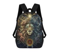 sinyumoney Enchanted Lion Portrait -8 Zaino Per Bambini Borsa Scolastica Per Ragazzi Cartone Animato Stampa 3D Borsa Scolastica Per Studenti Zaino Per Laptop Per Ragazzi E Ragazze 17inch