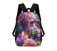 sinyumoney Enchanted Mushroom Forest Zaino Scolastico Stampato in 3D Zaino Scolastico Per Bambini Zaini Scolastici Zaini Da Viaggio Borsa Casual Alla Moda Per Bambini Studenti Scolastici 17inch