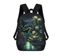 sinyumoney Enchanted Night Serpent Zaini Per Bambini, Borsa Scolastica Stampata in 3D, Zaino Per Bambini, Zaini Da Viaggio, Borse Per Bambini, Borse Per Libri, Borsa Scolastica Per Bambini 17inch