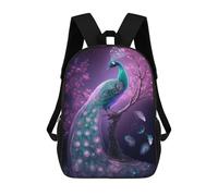 sinyumoney Enchanted Peacock Fantasy Zaino Scolastico Per Bambini Stampato in 3D, Zaini Da Viaggio Ad Alta Capacità, Borse Per Libri, Zaini Scolastici Per Bambini 17inch