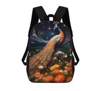 sinyumoney Enchanted Peacock Garden -1 Zaini Casual Per Bambini, Borse Scolastiche Per Ragazzi E Ragazze, Zaini Per Libri, Zaini 17inch