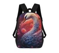 sinyumoney Enchanted Swan Artwork Zaino Scolastico Zaino Per Bambini Borsa Scolastica Di Grande Capacità Zaino Per Bambini Per La Scuola Zaino 3D Borsa Per Libri Regali Per Bambini 17inch