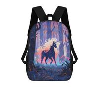 sinyumoney Enchanted Unicorn Forest -3 Zaino Scolastico Stampato in 3D, Borse Scolastiche Per Ragazzi E Ragazze, Zaino Per Laptop Per Bambini/studenti/adulti 17inch