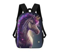 sinyumoney Enchanted Unicorn Portrait Zaini Per Bambini Zaino Scolastico Borsa Scolastica Stampata in 3D Borsa Scolastica Per Ragazzi Studenti Delle Scuole Elementari E Medie 17inch