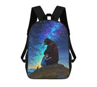 sinyumoney Enchanted White Cat Zaini Per Bambini, Zaino Scuola Zaino Stampato 3D Per Bambini Zaino Da Viaggio, Borsa Per Libri Borsa Scuola Per Bambini, celestiale abbraccio, 17"