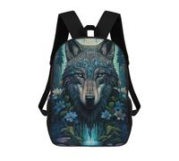 sinyumoney Enchanted Wolf in Mystical Forest Zaino, Borsa Scolastica Stampata in 3D, Borsa Per Il Pranzo Scolastico, Zaino Da Viaggio, Zaino Per Amici, Zaino Scolastico Per Ragazze E Ragazzi 17inch