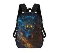 sinyumoney Enchanted Wolf Portrait Stampa Zaino Per Bambini, Borsa Scolastica Per Adulti E Bambini, Zaino Da Viaggio Per Tutti I Giorni 17inch