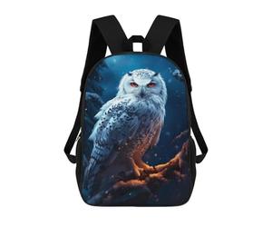 sinyumoney Epic Snowy Snow Owl Zaino Per La Scuola Stampato in 3D Borsa Scolastica Per Ragazzi E Ragazze Zaino Per Bambini Zaino Da Viaggio 17inch