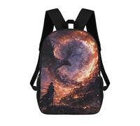 sinyumoney Evil Black Phoenix Zaini Stampati in 3D, Borsa Scolastica Casual Per Bambini, Borsa Scolastica Alla Moda Per Ragazzi, Studenti Delle Scuole Medie 17inch
