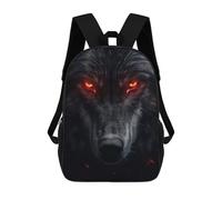 sinyumoney Evil Black Wolf Portrait Zaino Scolastico Zaino Per Bambini Borsa Scolastica Di Grande Capacità Zaino Per Bambini Per La Scuola Zaino 3D Borsa Per Libri Regali Per Bambini 17inch
