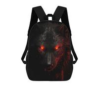 sinyumoney Evil Black Wolf Zaini Per Bambini, Zaini Scolastici Personalizzati 3D Per Ragazzi E Ragazze, Zaini Scolastici Grandi, Zaini Casual Da Giorno 17inch