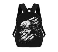 sinyumoney Evil Snowman with Stars Zaini Per Bambini, Borsa Scuola Stampato 3D, Zaino Per Bambini, Borsa Da Viaggio, Zaino Per Bambini Ragazzi Ragazza, Borsa Scuola Per Bambini, Eagle Black And White