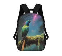 sinyumoney Exotic Bird Under Starry Sky Zaino Per Bambini, Borsa Scolastica Di Grande Capacità, Zaino Per Studenti, Zaino Per Ragazzi, Ragazze, Adulti, Adolescenti 17inch