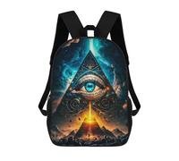 sinyumoney Eye of The Pyramid Zaino Scolastico Alla Moda Per Studenti, Adatto A Ragazzi E Ragazze, Ideale Per Viaggi All'aperto E Attività Ricreative. 17inch