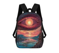 sinyumoney Eye Over The Lake Zaini Per Bambini Zaino Scolastico Borsa Scolastica Stampata in 3D Borsa Scolastica Per Ragazzi Studenti Delle Scuole Elementari E Medie 17inch