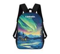 sinyumoney Fairbanks Alaska Aurora Borealis Zaini Casual Per Bambini, Borse Scolastiche Per Ragazzi E Ragazze, Zaini Per Libri, Zaini 17inch