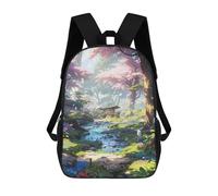 sinyumoney Fall Color Trees Pixel Art Zaini Scuola Per Bambini, Borsa Scuola Stampato 3D Per Ragazzi Studenti Della Scuola Elementari E Del College, Secret Garden, 17"