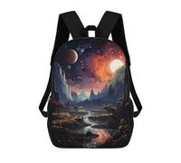 sinyumoney Fantasy Alien Planet Zaino Scolastico Per Bambini, Borsa Scolastica Stampata in 3D Per Ragazzi, Studenti Delle Scuole Elementari E Medie 17inch