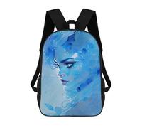 sinyumoney Fantasy Castle Waterfall - Zaino scolastico per adolescenti, con stampa 3D, regolabile, con tasche alla moda, per bambini, ragazzi, ragazze, studenti e adolescenti, Ice Fay, 17"
