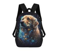 sinyumoney Fantasy Cosmic Seahorse Art Print Zaino scolastico 3D per bambini, stile casual e alla moda, ideale per viaggi e studi., Stile: 18., 17"