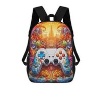 sinyumoney Fantasy Game Controller Artwork Zaino Scolastico Per Bambini, Zaino Casual Da Viaggio Per Ragazzi E Ragazze, Zaino Da Giorno Di Grande Capacità 17inch
