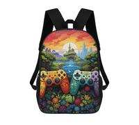 sinyumoney Fantasy Game Controllers in Nature Zaino Per La Scuola Stampato in 3D Borsa Scolastica Per Ragazzi E Ragazze Zaino Per Bambini Zaino Da Viaggio 17inch