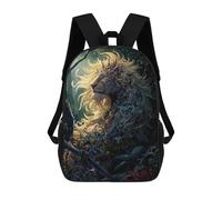 sinyumoney Fantasy Leopard Creature in Forest Zaino Scolastico Per Bambini, Borsa Scolastica Stampata in 3D Per Ragazzi, Studenti Delle Scuole Elementari E Medie 17inch