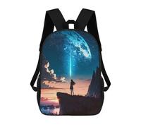 sinyumoney Fantasy Meteor Landscape Zaino Scolastico Stampato in 3D, Borse Scolastiche Per Ragazzi E Ragazze, Zaino Per Laptop Per Bambini/studenti/adulti 17inch