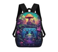 sinyumoney Fantasy Mushroom Forest with Controller -2 Stampa Zaino Per Bambini, Borsa Scolastica Per Adulti E Bambini, Zaino Da Viaggio Per Tutti I Giorni 17inch