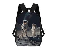 sinyumoney Fantasy Planet Orbiting Zaini Per Bambini, Zaino Scuola Stampato 3D Per Bambini, Zaino Da Viaggio, Borsa Per Libri Per Bambini Borsa Da Scuola, Famous Astronaut Landing, 17"