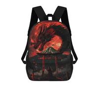 sinyumoney Fantasy Red Fullmon Dragon Zaini Stampati in 3D Per Bambini, Zaini Scolastici, Borse Scolastiche, Zaini Alla Moda Per Ragazzi, Studenti Delle Scuole Elementari E Medie 17inch