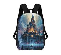 sinyumoney Fantasy Spooky Castle Zaino Per Bambini, Borsa Scolastica Di Grande Capacità, Zaino Per Studenti, Zaino Per Ragazzi, Ragazze, Adulti, Adolescenti 17inch