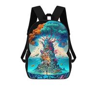 sinyumoney Fantasy Tree Underwater World Zaino Scolastico Per Bambini, Stampato in 3D, Borsa Scolastica Alla Moda, Borsa Scolastica Casual Per Ragazzi, Studenti Delle Scuole Elementari E Medie 17inch