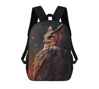 sinyumoney Fantasy White Dragon Zaino Bambino Ragazza 3D, Borsa Da Scuola, Zaino Per Bambini Bambini, Zaino Casuale, Borsa Per Libri Alla Moda, Mistico gufo garza, 17"
