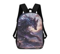 sinyumoney Fantasy Wolf Moonlit Night Zaino Impermeabile Da Viaggio, Borsa Per Computer Per Campus, Viaggi All'aperto, Sport 17inch